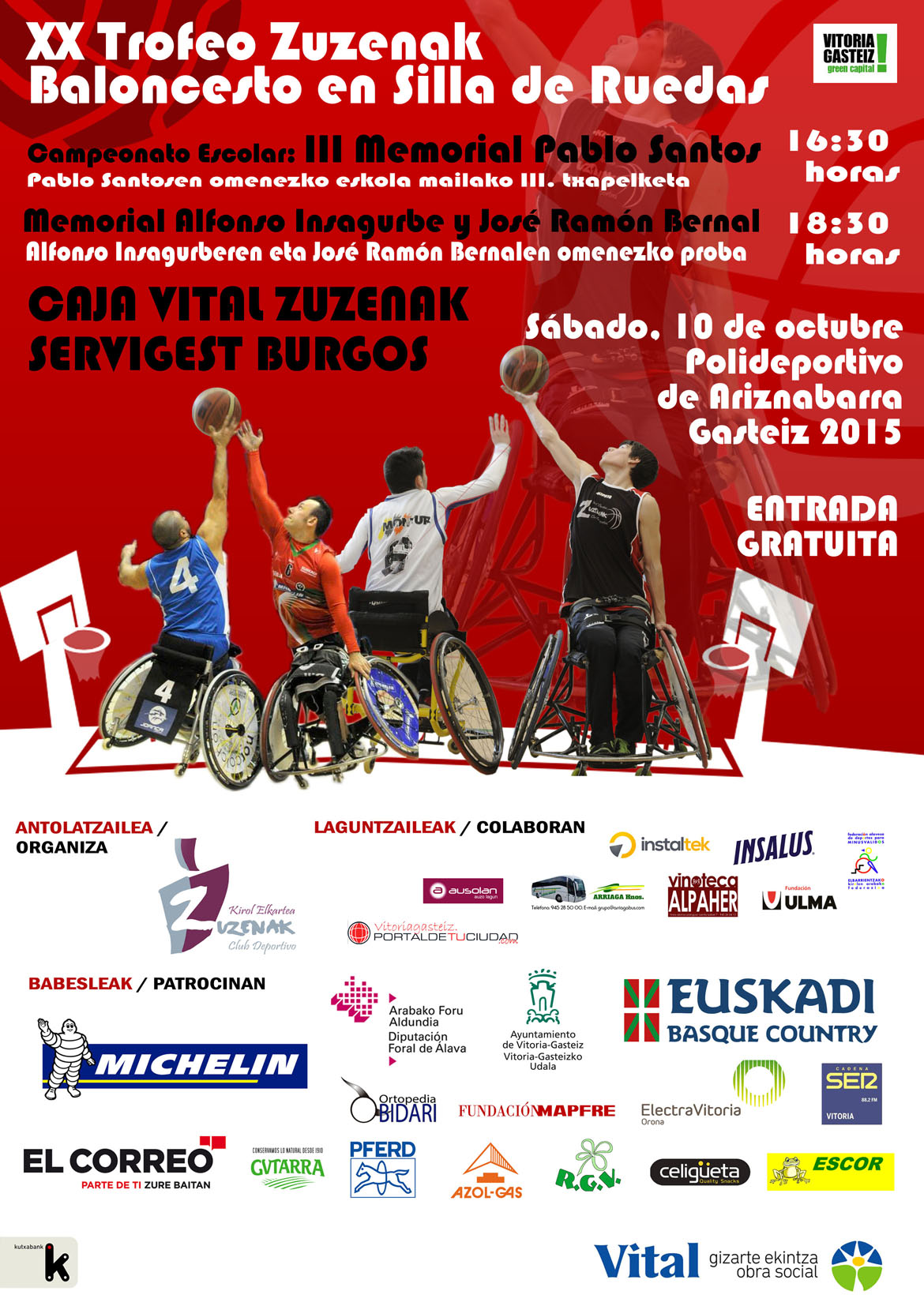 El Caja Vital Zuzenak celebra la XX edición del Memorial Insagurbe-Bernal